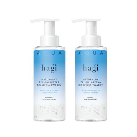 Zestaw: 2x Hagi - Aqua Zone łagodny żel-galaretka do mycia twarzy 150 ml