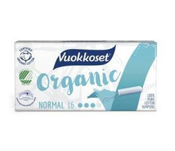Vuokkoset − 100% BIO Tampony Normal − 16 szt.