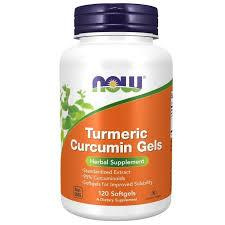 NOW FOODS Turmeric Curcumin Gels - Wyciąg z kłącza kurkumy 475 mg  (120 kaps.)