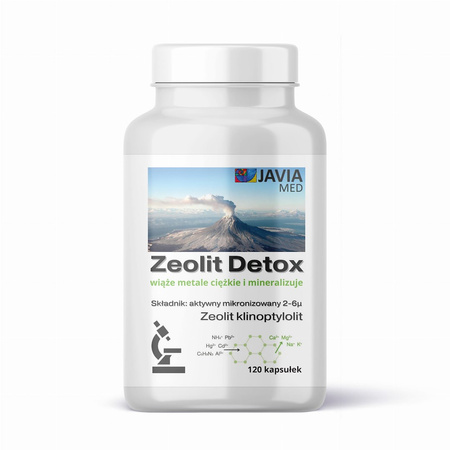JAVIA Zeolit Detox naturalny minerał 120 kaps.