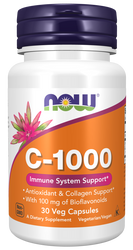 NOW FOODS Witamina C 1000 mg z Bioflawonoidami cytrusowymi (30 kaps.)