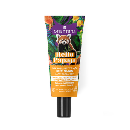 Orientana - Hello Papaya Mikrozłuszający krem na noc Witamina C Enzymy roślinne 40ml
