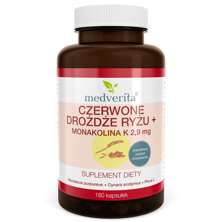 Medverita Czerwone drożdże ryżu+ 180 kaps.