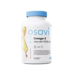 Osavi Omega-3 Olej Rybi Molecularly Distilled, 1000mg, smak cytrynowy 120 żelek