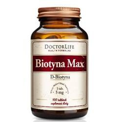 Biotyna Max D-Biotyna 5mg suplement diety 100 tabletek