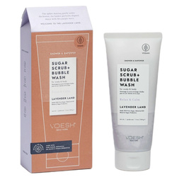 Sugar Scrub + Bubble Wash cukrowy peeling myjący do ciała i skóry głowy Lavender Land 210g