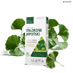 Medica Herbs Miłorząb Japoński Ginkgo biloba 60 kaps