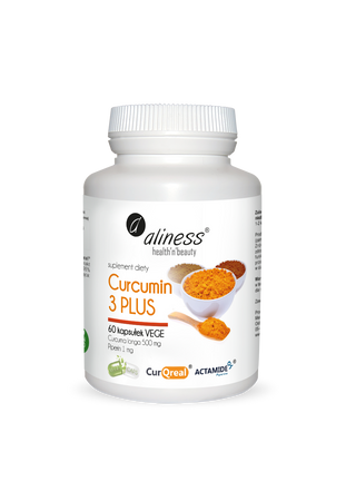 Aliness Curcumin 3 PLUS z piperyna 500 mg/1 mg x 60 VEGE kaps.