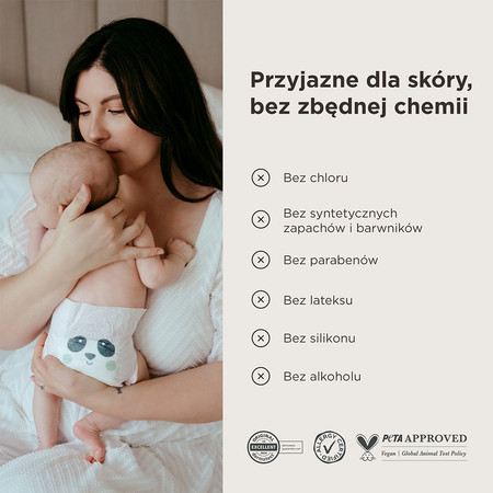 Kit & Kin, Pieluszki Jednorazowe 1 Mini (2-5 kg), Owieczka/Sówka, 38 szt.