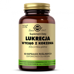 Solgar Lukrecja korzeń wyciag na wsparcie kontroli wagi 60 kaps.
