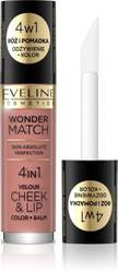 Eveline Wonder Match Róż i Pomadka w płynie 4w1 nr 01  4.5ml