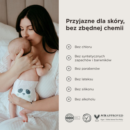 Kit & Kin, Pieluszki Jednorazowe 1 Mini (2-5 kg), Owieczka/Sówka, 38 szt.
