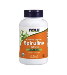 Now Foods Spirulina Double Strength Organic 1000mg na wsparcie energii 120 tab.
