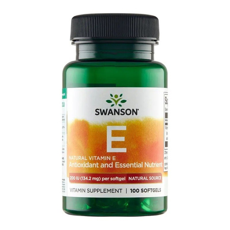 Swanson Witamina E Naturalna 200 Iu 100 K