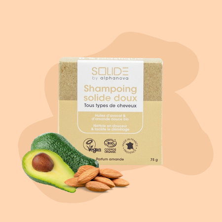SOLIDE by alphanova, Szampon do włosów w kostce, 75 g