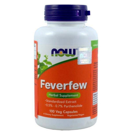 Now Foods Feverfew 100 K Zmniejsza Bóle Migrenowe