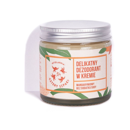 Mydlarnia Cztery Szpaki - Dezodorant w kremie bez dodatku sody. Mandarynkowy - 60 ml
