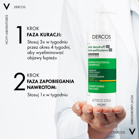 Vichy Dercos Szampon łupież suchy 390 ml