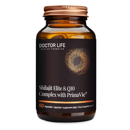 Shilajit Elite &amp; Q10 Complex with PrimaVie suplement diety wspierający zdrowie serca i zmniejszający zmęczenie 60 kapsułek