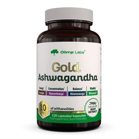 Olimp Labs Gold Ashwagandha suplement diety 120 kaps.