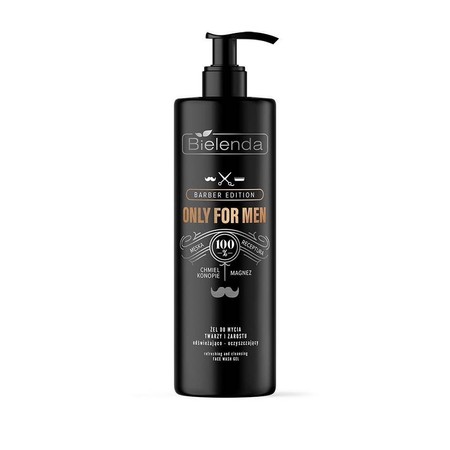 Only For Men Barber Edition odświeżająco-oczyszczający żel do mycia twarzy i zarostu 190g