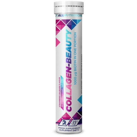 Allnutrition − Kolagen Beauty truskawka − 20 tabl.