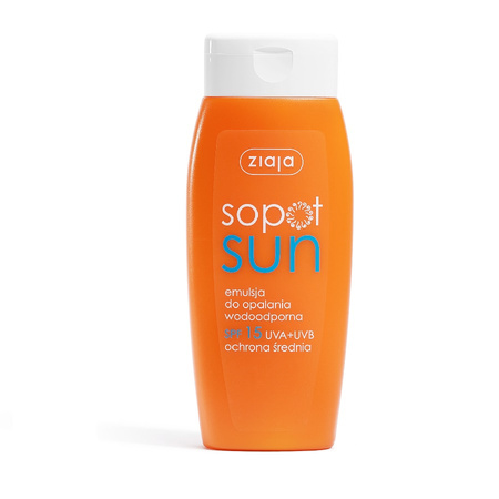 Ziaja Sopot Sun, emulsja do opalania wodoodporna SPF15 150ml