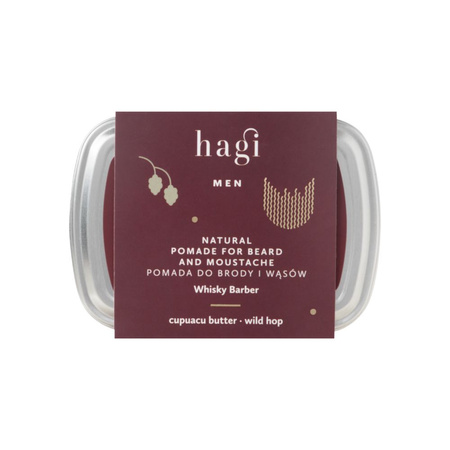 Hagi Men - Naturalna pomada do brody i wąsów Whisky Barber 70ml