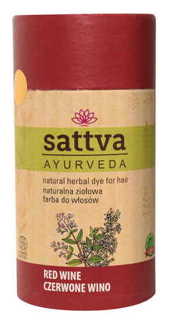 Sattva - Henna Naturalna ziołowa farba do włosów Czerwone Wino 150g