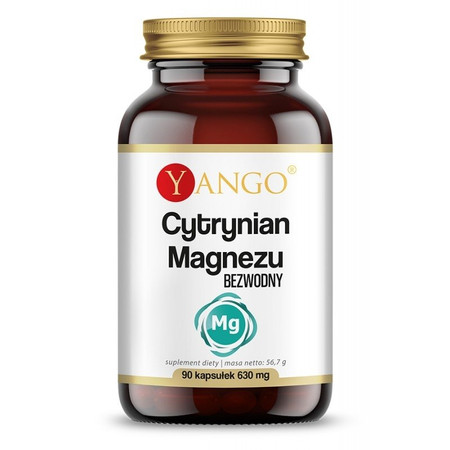 Yango Cytrynian Magnezu wspiera mięśnie i układ nerwowy 90 kaps.