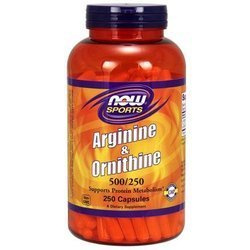 Now - Arginine, ornithine - 250 kaps