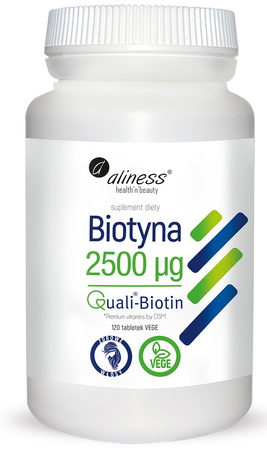 Aliness Biotyna QualiBiotin® 2500 mcg x 120 tabletek VEGE