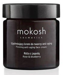 Mokosh - Ujędrniający krem do twarzy anti-aging. Róża z jagodą - 60 ml