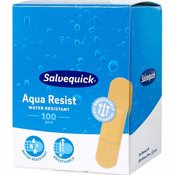 Salvequick Aqua Resist wodoodporne plastry średnie 100 sztuk