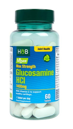 Holland & Barrett Glucosamine HCl 1400 mg Glukozamina na wsparcie stawów 60 tabl. vege