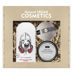 Ogarnij się Pies zestaw szampon i żel do mycia 300ml + naturalna pianka do mycia twarzy 40g + męska kula do kąpieli 120g