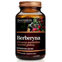 Doctor Life Berberine 500 mg Berberyna zdrowszy metabolizm i poziom glukozy suplement diety 100 kaps.