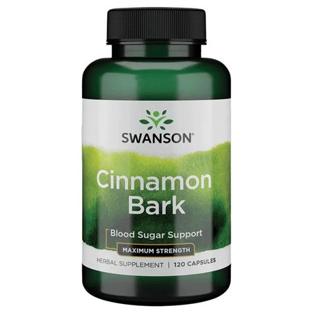 SWANSON Cinnamon Bark Maximum Strength (Kora Cynamonu Maksymalna moc) 120 kaps.