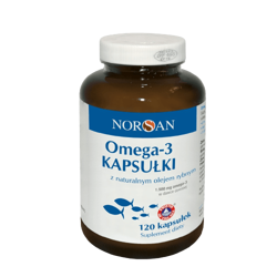 Norsan Omega-3 olej rybny kwasy tłuszczowe 120 kaps.