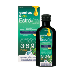 EstroVita Genius Omega 3-6-9 Kids dla dzieci 150 ml smak cytrynowy