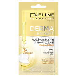 Derma Expert rozświetlająco-nawilżająca kremowa maseczka-serum do twarzy 8ml