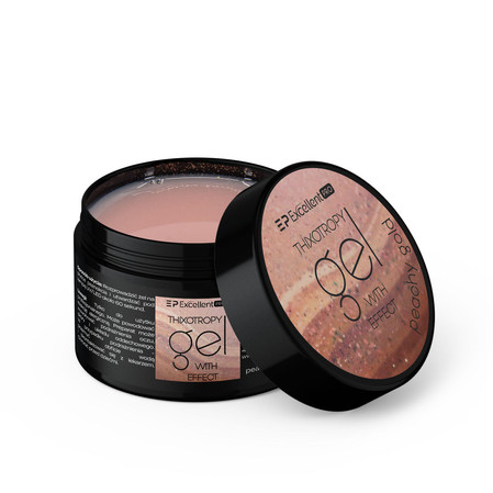 Thixotropy Gel With Effect żel budujący Peachy Gold 50g