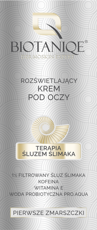 Biotaniqe, Terapia Śluzem Ślimaka, Rozświetlający Krem pod Oczy, 15 ml