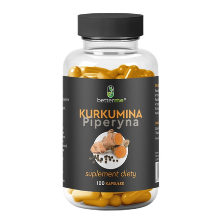 BETTERME Kurkumina i Piperyna suplement diety 100 kaps.