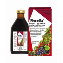 Floradix Żelazo i Witaminy Tonik wsparcie w przemęczeniach 500 ml