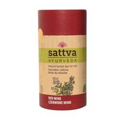 Sattva - Henna Naturalna ziołowa farba do włosów Czerwone Wino 150g