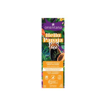 Orientana - Hello Papaya Energetyzujący krem do twarzy na dzień Witamina C Olejek awokado 40ml