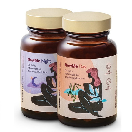 Health Labs Care NewMe Day+Night witaminy i minerały na włosy skórę i paznokcie suplement diety 60 kapsułek