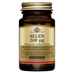 Solgar Selen 200mcg wspiera odporność 50 tabl.