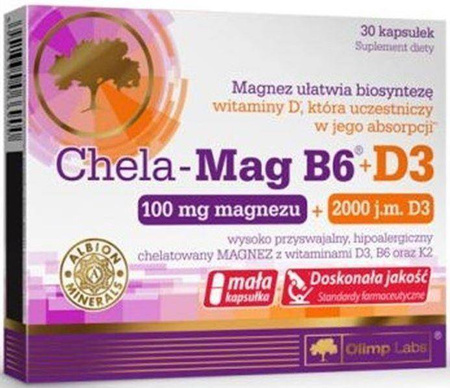 Olimp Labs  Chela - Mag  B6 + D3 - 30 kaps.